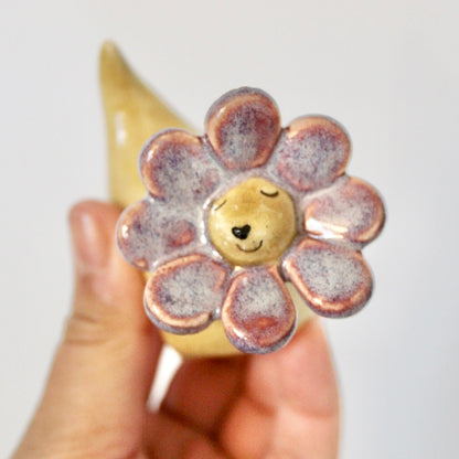 Purple Flower Weenie Figurine