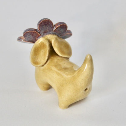 Purple Flower Weenie Figurine