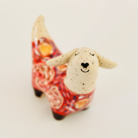 Red & Pink Starry Night Weenie Figurie