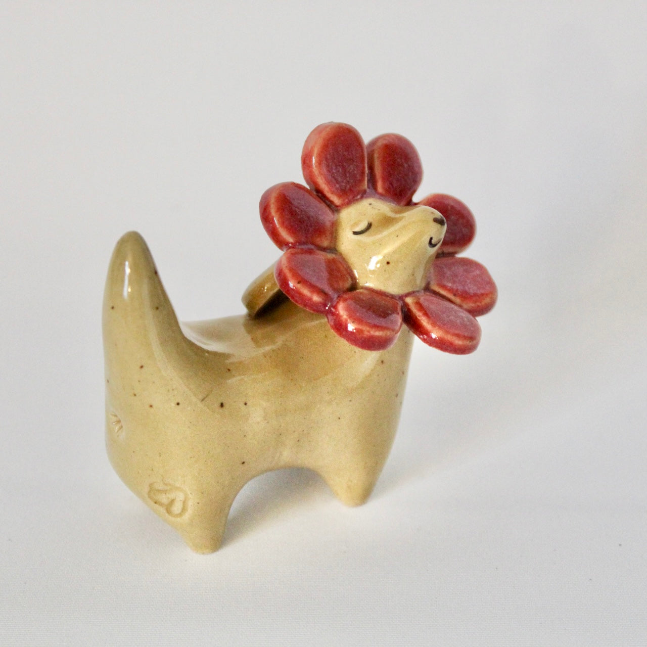 Red Flower Weenie Figurine