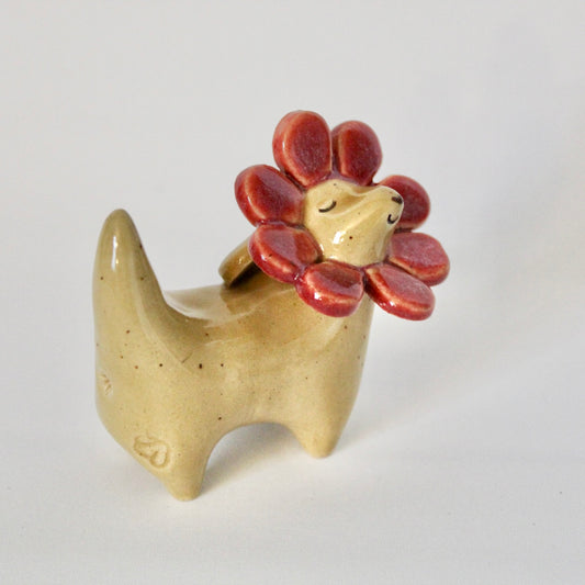Red Flower Weenie Figurine