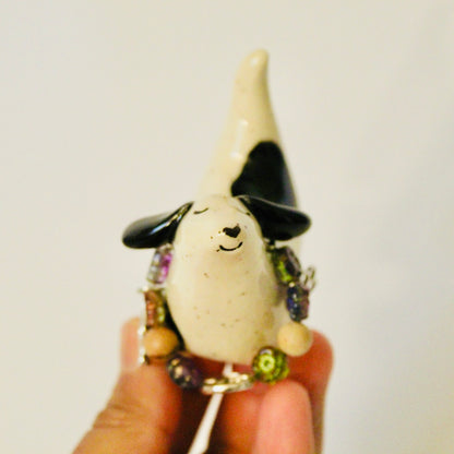 Boho Beaded Weenie Figurine - Multi Flower | WeenChella Collection