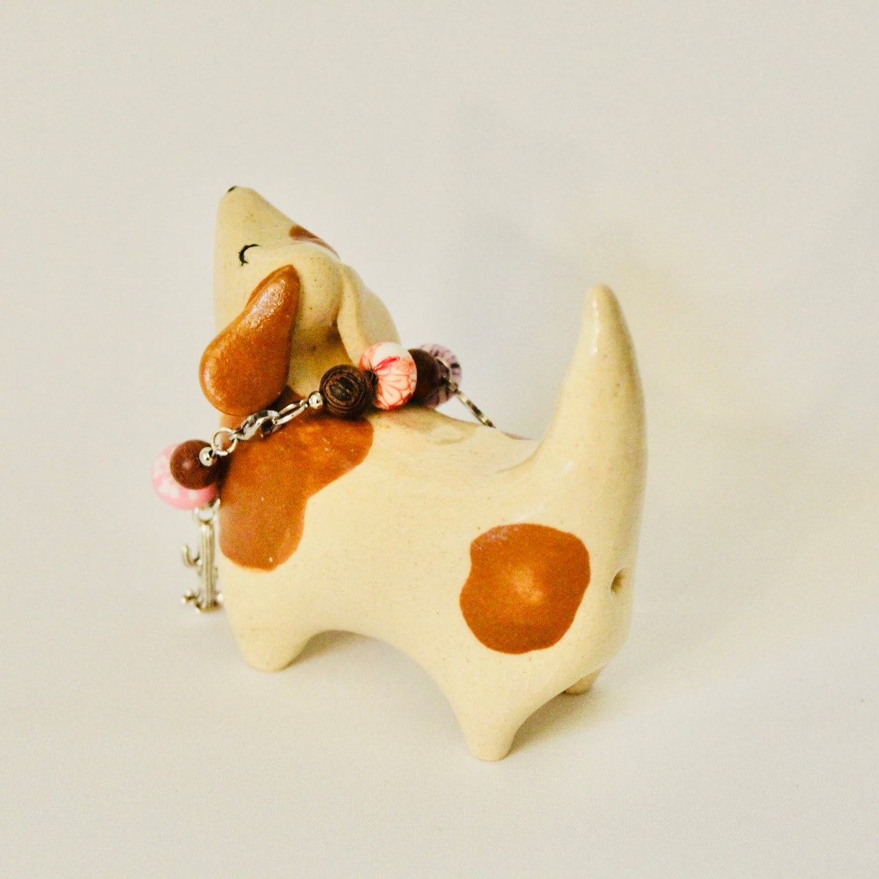 Boho Beaded Weenie Figurine - Lavender | WeenChella Collection