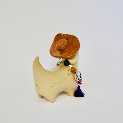 Boho Beaded Weenie Figurine - Violet | WeenChella Collection