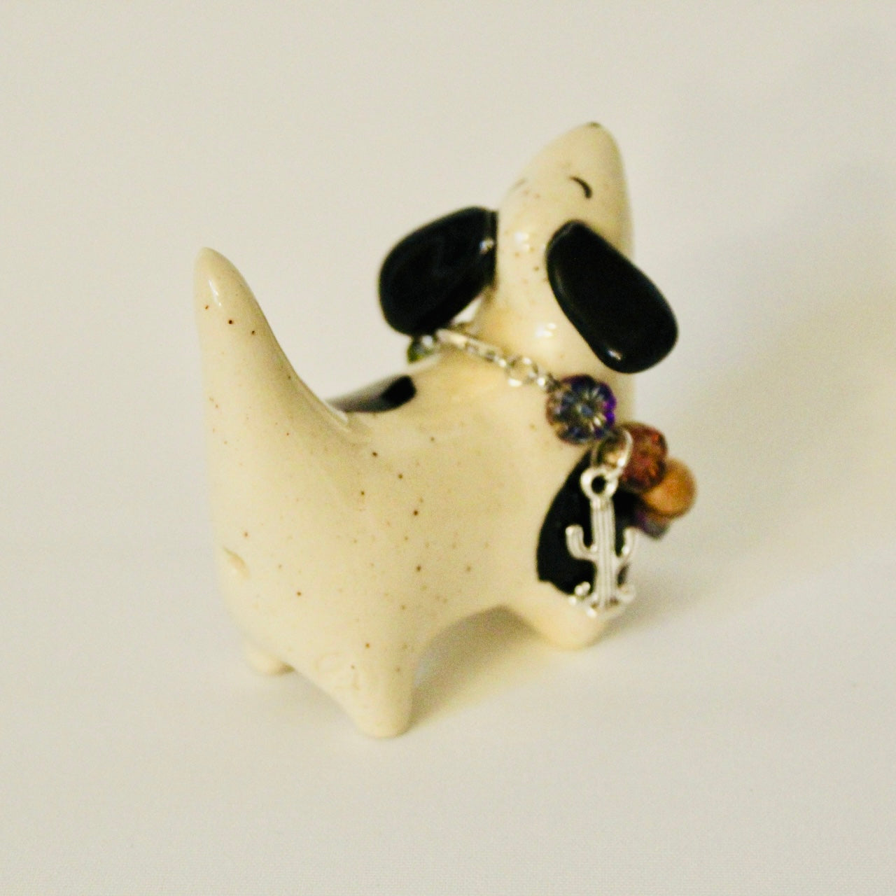 Boho Beaded Weenie Figurine - Multi Flower | WeenChella Collection