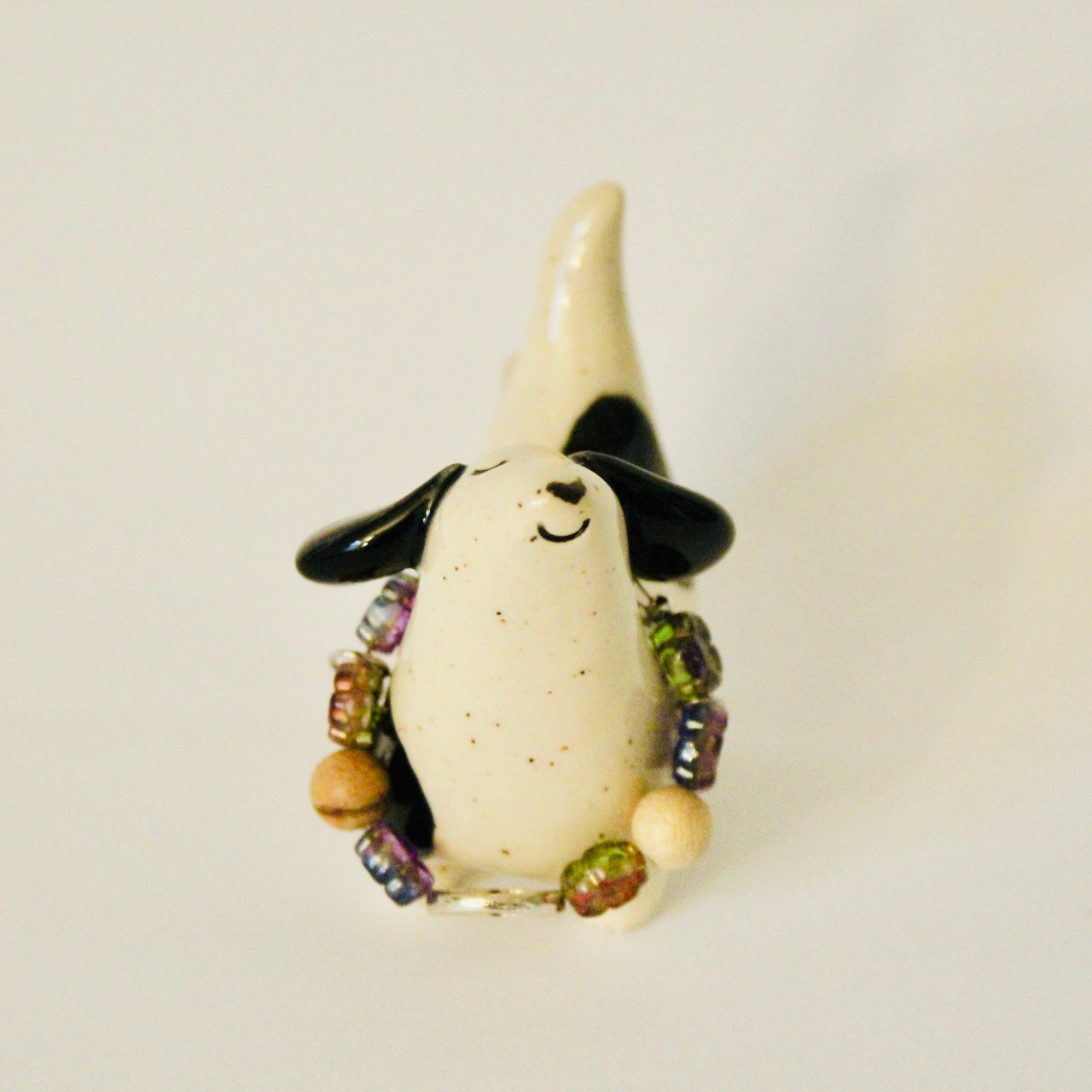 Boho Beaded Weenie Figurine - Multi Flower | WeenChella Collection