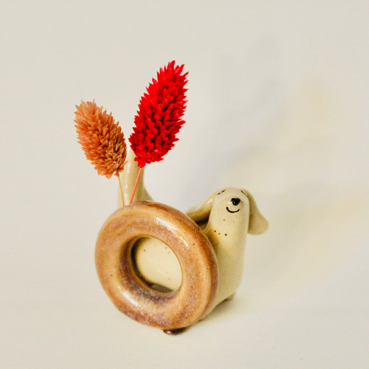Donut Vase Weenie Figurine | Spring Blooms & Poetry Collection