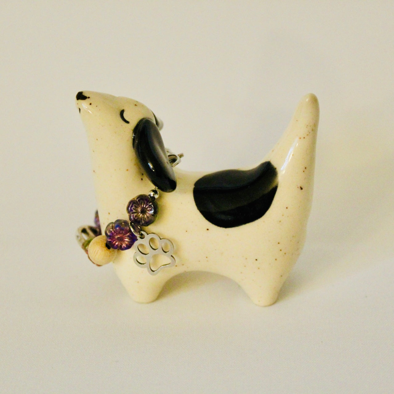 Boho Beaded Weenie Figurine - Multi Flower | WeenChella Collection
