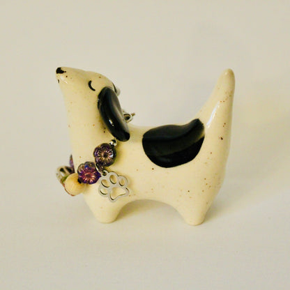 Boho Beaded Weenie Figurine - Multi Flower | WeenChella Collection