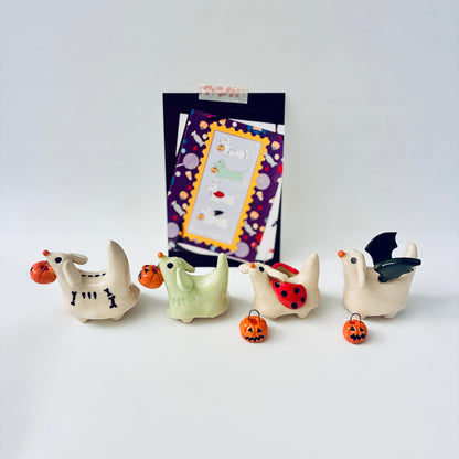 Pre-Order Halloweenie Ghost Dog Ceramic Figurine | Potted By Jess x Weenies, Plants & Pots
