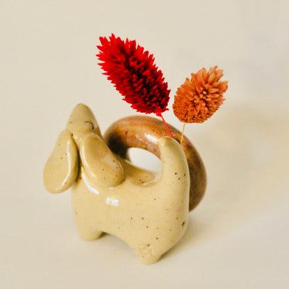 Donut Vase Weenie Figurine | Spring Blooms & Poetry Collection