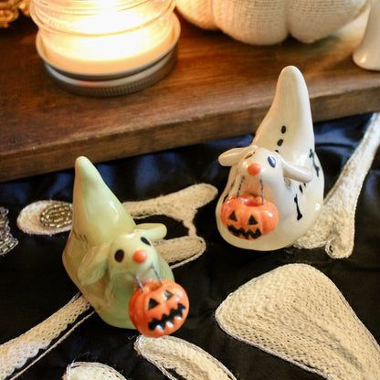 Pre-Order Halloweenie Ghost Dog Ceramic Figurine | Potted By Jess x Weenies, Plants & Pots