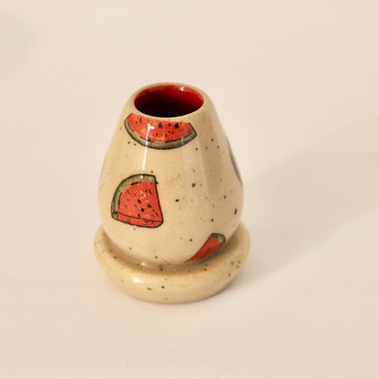 Watermelon Matcha Bowl and Whisk Holder Set