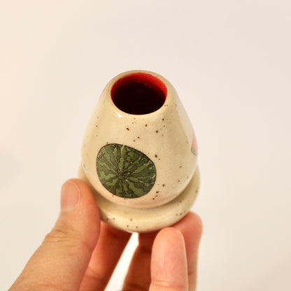 Watermelon Matcha Bowl and Whisk Holder Set