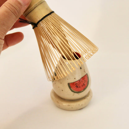 Watermelon Matcha Bowl and Whisk Holder Set