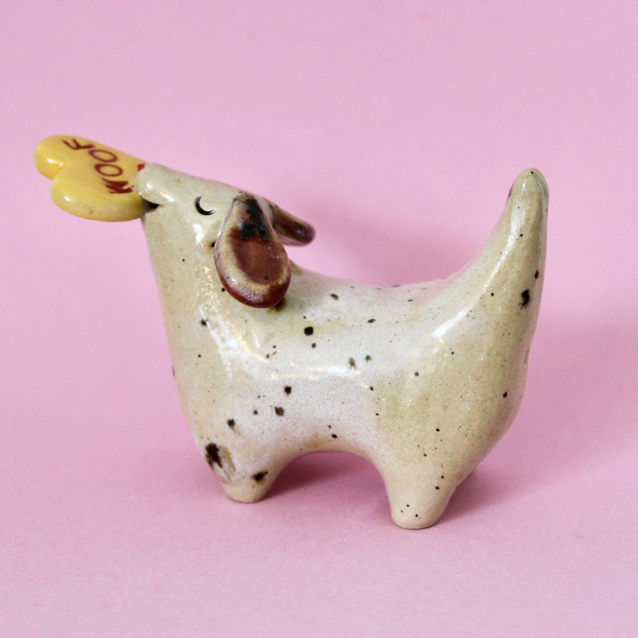 Valentine Weenie Figurine - Woof Candy Heart