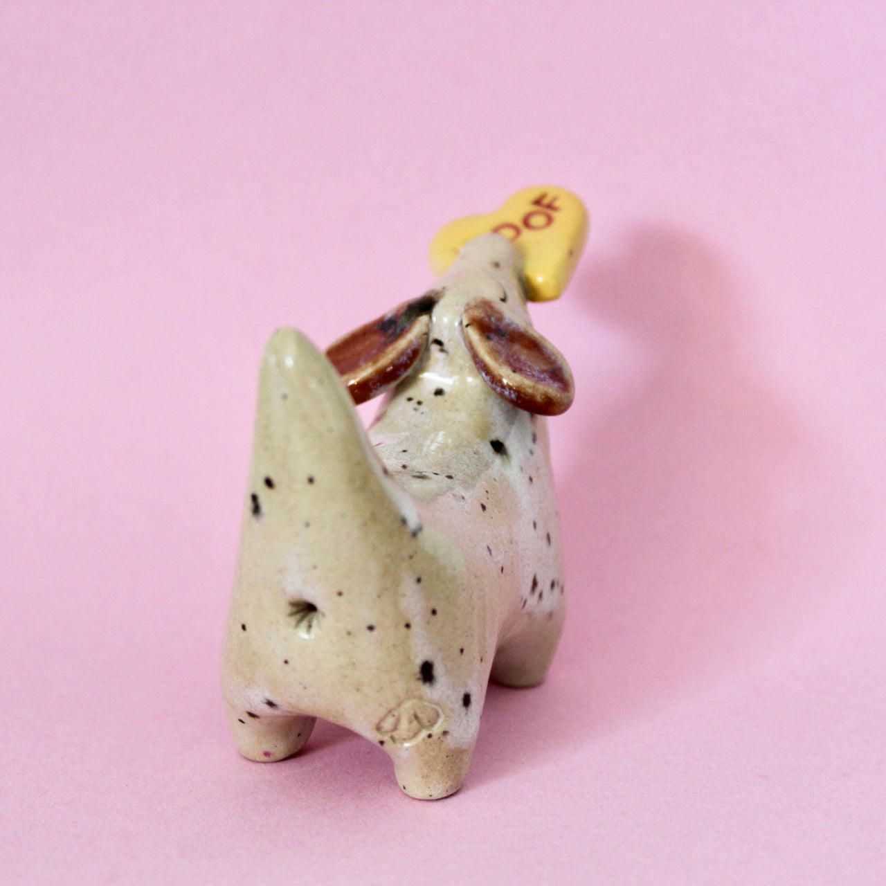 Valentine Weenie Figurine - Woof Candy Heart