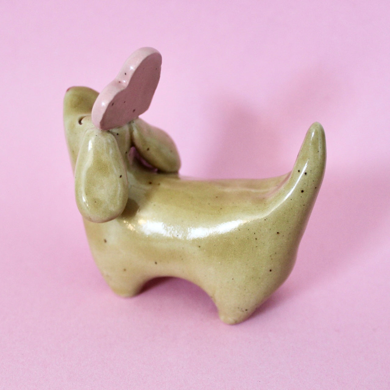 Valentine Weenie Figurine - Love Pup Candy Heart