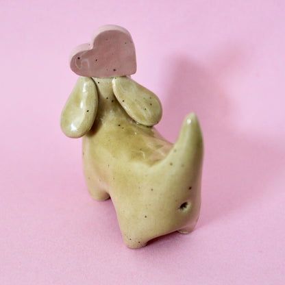Valentine Weenie Figurine - Love Pup Candy Heart