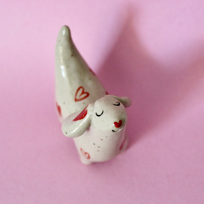 Valentine Weenie Figurine - Doodle Hearts