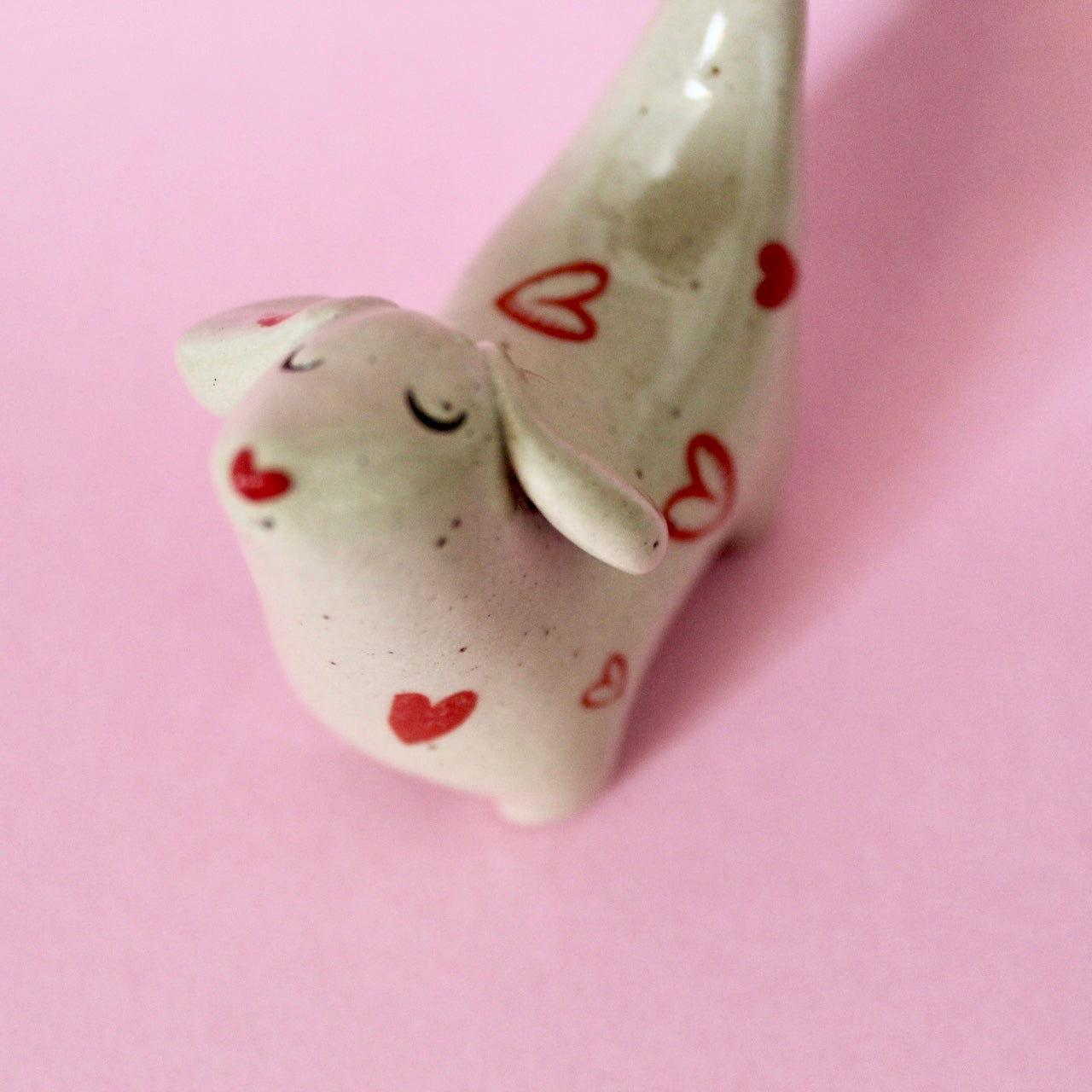Valentine Weenie Figurine - Doodle Hearts