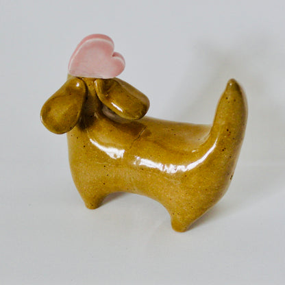 Valentine Weenie Figurine - Lick Me Candy Heart